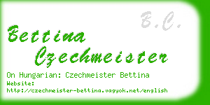 bettina czechmeister business card